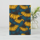Yellow coneflowers on dark blue (Staand voorkant)