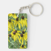 Yellow Coneflowers Sleutelhanger (achterkant)