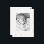 Yellow Confetti Baby Birth Announcement Postcard Briefkaart<br><div class="desc">Celebrate your baby’s arrival with a soft, cheerful birth announcement postcard. This design features a delicate confetti dot pattern in warm yellow tones surrounding a photo-forward layout, creating a gentle and joyful way to introduce your newborn. Personalise with your baby’s name, birth date, weight, and length to create a meaningful...</div>