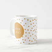 Yellow Confetti Minimal Business Logo Custom Koffiemok (Voorkant links)