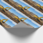 Yellow Construction Excavator Cadeaupapier (Hoek)