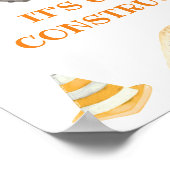 Yellow Construction Truck Sign Poster (Hoek)