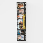 Yellow Cool Chalkboard Milestone Foto's Afstuderen Spandoek (Verticaal)