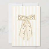 Yellow Coquette Bow Elegant Thirtieth Birthday Kaart (Achterkant)