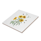 Yellow Coreopsis Elegans door Pierre Joseph Redout Tegeltje (Zijkant)