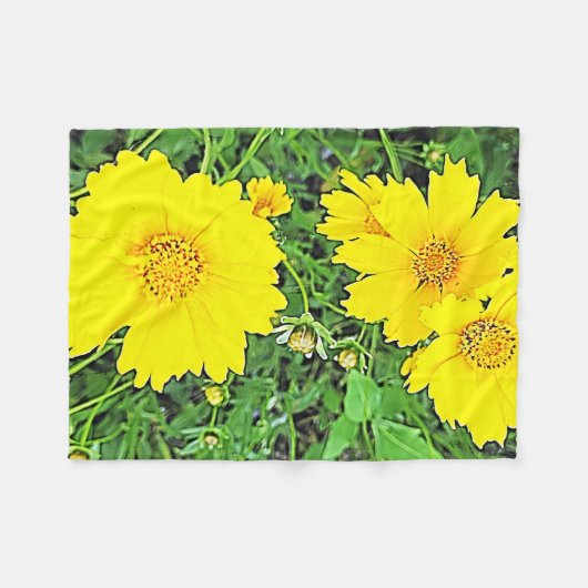 Yellow Cornelius Fleece Deken (Voorkant (Horizontaal))