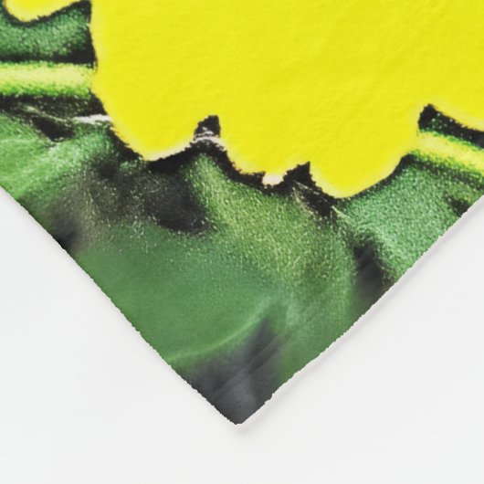 Yellow Cornelius Fleece Deken (Hoek)