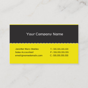 Yellow Corporate Business Card-template Visitekaartje