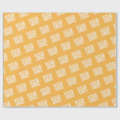 Yellow Corporate Business Logo Wrapping Paper Cadeaupapier (Vlak)
