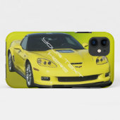 Yellow Corvette Case-Mate iPhone Case (Achterkant (horizontaal))