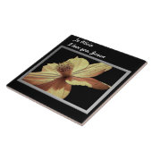 Yellow Cosmos Flower Afbeelding Tegel Trivet Tegeltje (Zijkant)