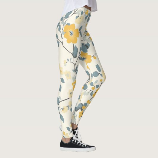 Yellow Cottage Floral Leggings (Rechts)