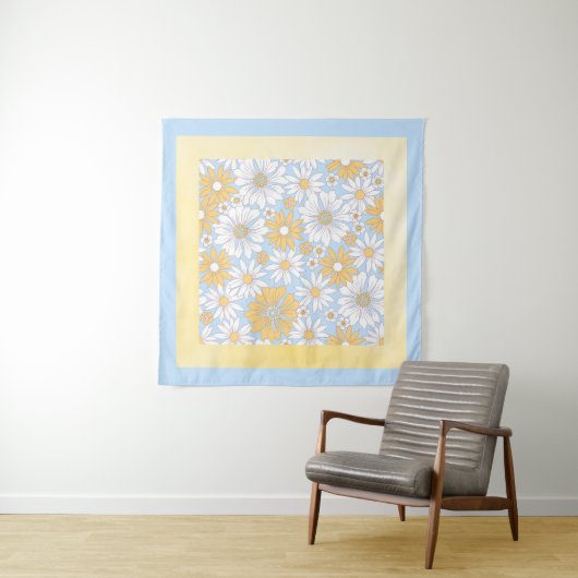 Yellow Country Flower art Wandkleed (In Situ (horizontaal))