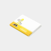 Yellow Crayon gepersonaliseerd Post-it® Notes (Schuin)