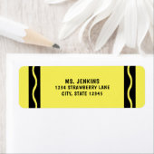 Yellow Crayon School Leraar Etiket (Insitu)