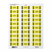 Yellow Crayon School Leraar Etiket (Full Sheet)