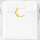 Yellow Crescent Moon Ronde Sticker (Tas)