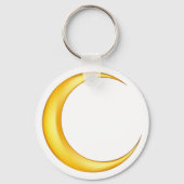 Yellow Crescent Moon Sleutelhanger (Voorkant)