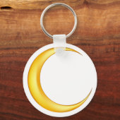 Yellow Crescent Moon Sleutelhanger (Voorkant)