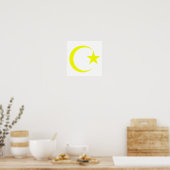 Yellow Crescent & Star.png Poster (Keuken)