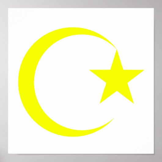 Yellow Crescent & Star.png Poster (Voorkant)
