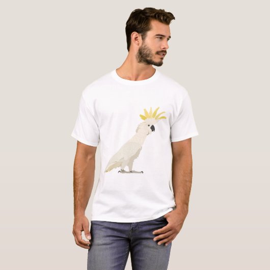 Yellow crested cockatoo t-shirt (Voorkant volledig)