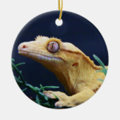 Yellow Crested Gecko Resting Keramisch Ornament (Voorkant)