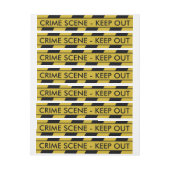 Yellow Crime Scene-tape Omwikkelbaar Adreslabel (Vel)
