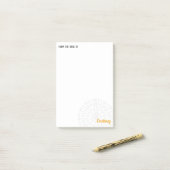 Yellow Crochet Chart Post-it® Notes (Op bureau)