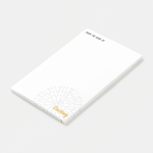 Yellow Crochet Chart Post-it® Notes (Schuin)