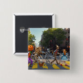 yellow crosswalk vierkante button 5,1 cm (Voorkant /achterkant)