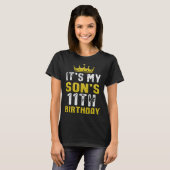 Yellow Crown 11th Bday For Son From Mom Dad T-shirt (Voorkant volledig)
