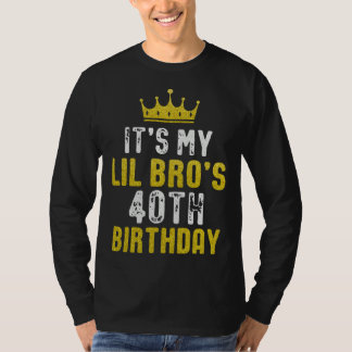 Yellow Crown 40th Bday For Brother From Sister Bro T-shirt