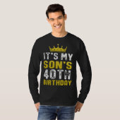 Yellow Crown 40th Bday For Son From Mom Dad T-shirt (Voorkant volledig)