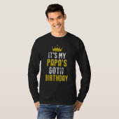 Yellow Crown 60th Bday For Papa From Son Daughter T-shirt (Voorkant volledig)