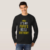 Yellow Crown 95th Bday For Papa From Son Daughter T-shirt (Voorkant volledig)