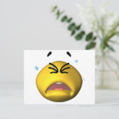 Yellow Crying Briefkaart (Staand voorkant)