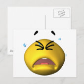 Yellow Crying Briefkaart (Voorkant / Achterkant)