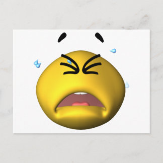 Yellow Crying Briefkaart