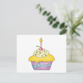 Yellow Cupcake Recipe Card Briefkaart (Staand voorkant)