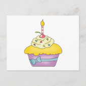 Yellow Cupcake Recipe Card Briefkaart (Voorkant)