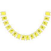 Yellow Custom Swallowtail Party Bunting Banner (Alle)