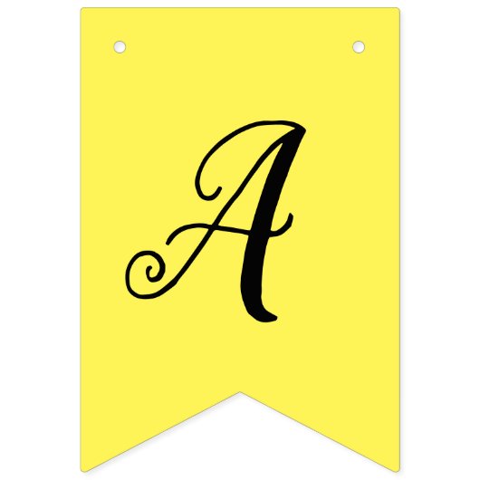 Yellow Custom Swallowtail Party Bunting Banner (Derde vlag)