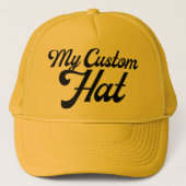 YELLOW Custom Trucker Hat Mesh Back Cap Blank Pet (Voorkant)