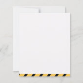 Yellow Cute Construction Truck Boys 2nd Birthday (Achterkant)