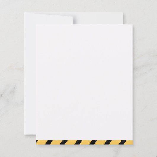 Yellow Cute Construction Truck Boys 2nd Birthday (Achterkant)