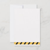 Yellow Cute Construction Truck Boys 2nd Birthday Bedankkaart (Achterkant)