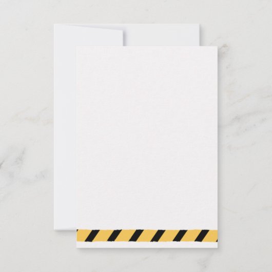 Yellow Cute Construction Truck Boys 2nd Birthday Bedankkaart (Achterkant)