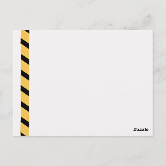 Yellow Cute Construction Truck Boys 2nd Birthday Briefkaart (Achterkant)