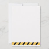 Yellow Cute Construction Truck Boys 2nd Birthday Kaart (Achterkant)